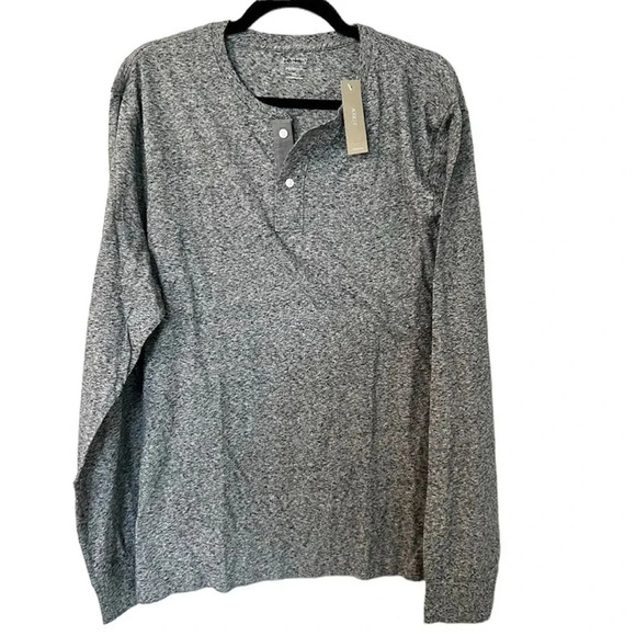 J. Crew Men's Dark Gray Long Sleeve Cotton Broken-In Henley Size XL NWT - Picture 1 of 8